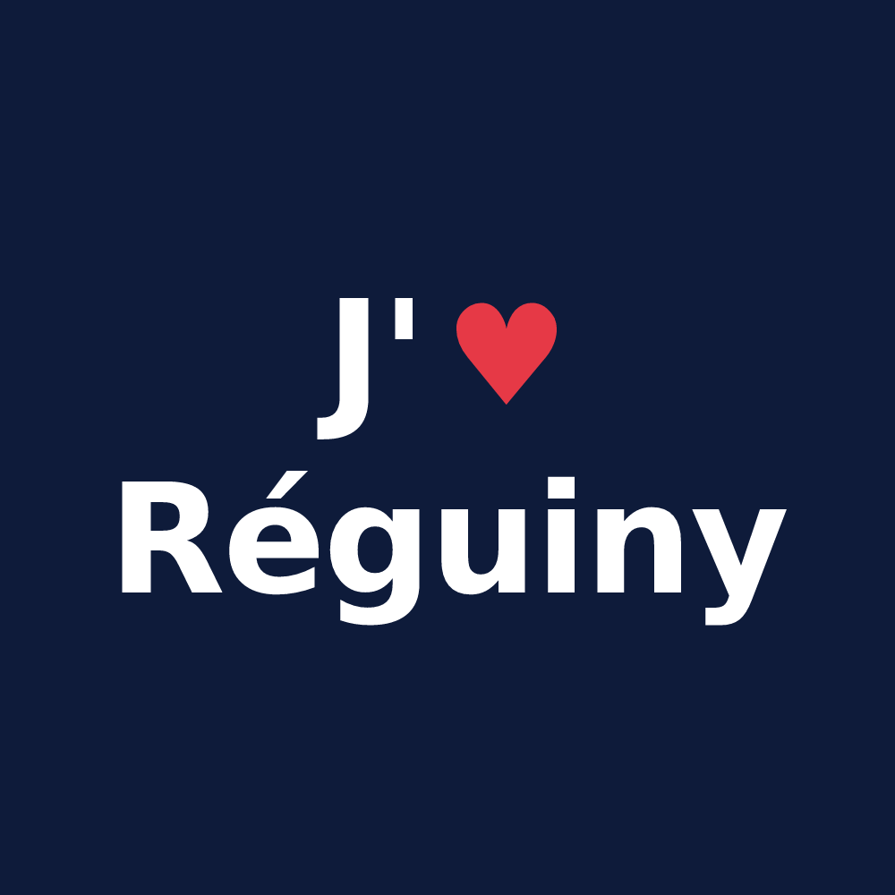 T-shirt personnalisé Réguiny — design J'aime Réguiny