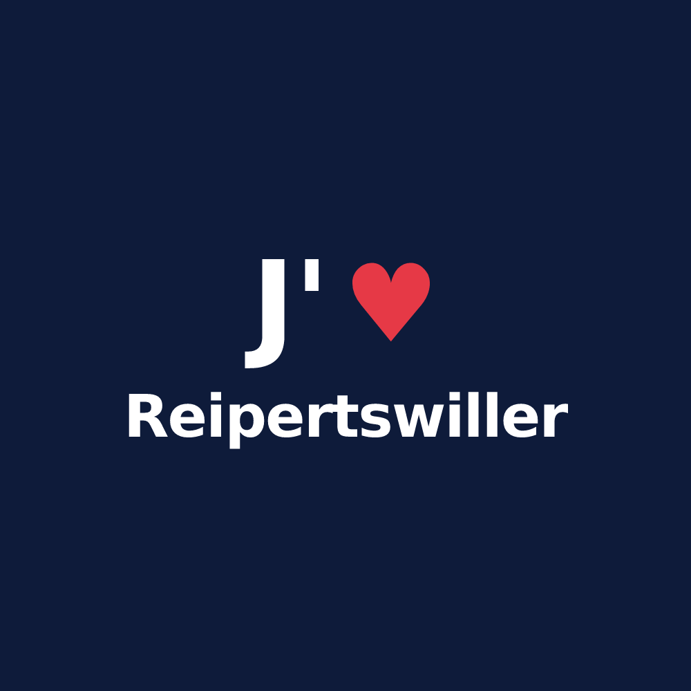 T-shirt personnalisé Reipertswiller — design J'aime Reipertswiller