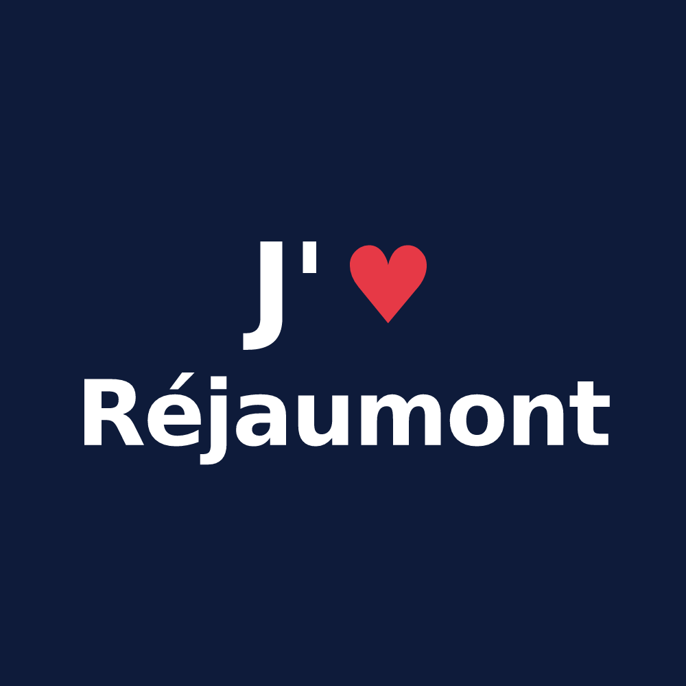 T-shirt personnalisé Réjaumont — design « J'aime Réjaumont » imprimé sur le t-shirt