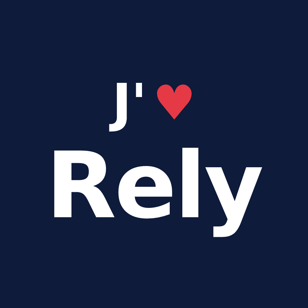 T-shirt personnalisé Rely — design J'aime Rely