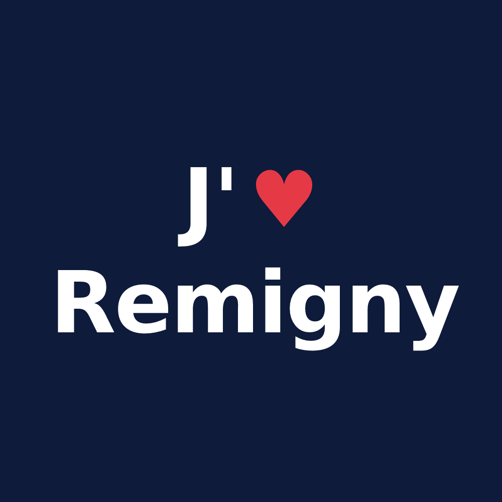 T-shirt personnalisé Remigny — design J'aime Remigny