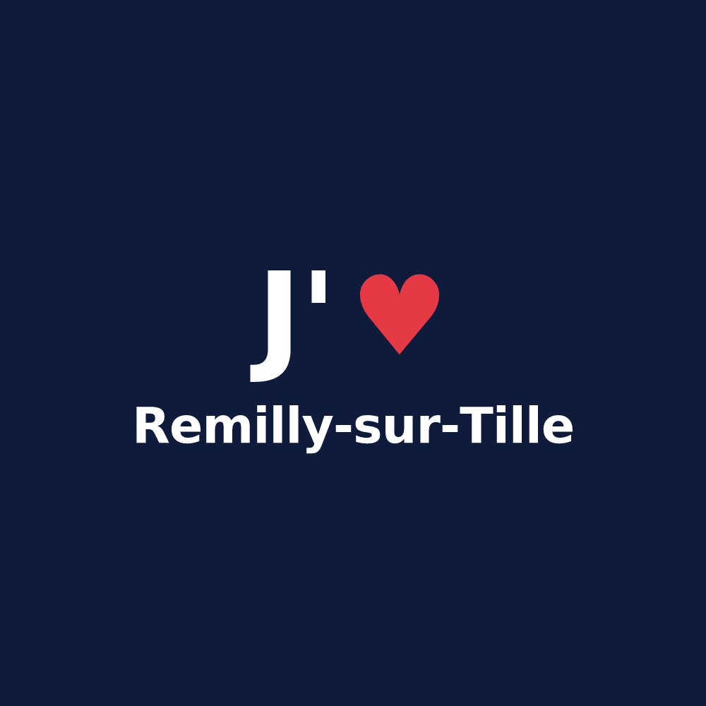 T-shirt personnalisé Remilly-sur-Tille — design J'aime Remilly-sur-Tille
