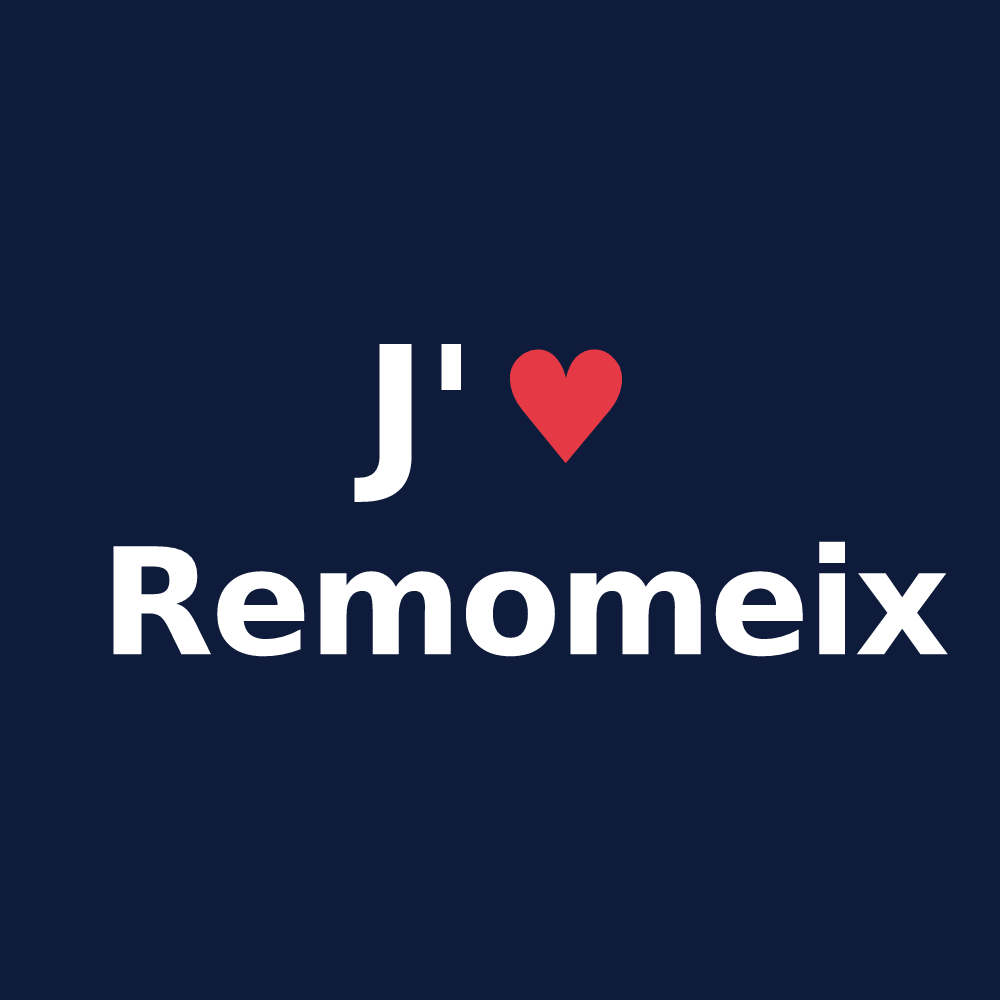 T-shirt personnalisé Remomeix — design J'aime Remomeix