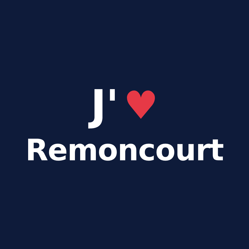 T-shirt personnalisé Remoncourt — design J'aime Remoncourt