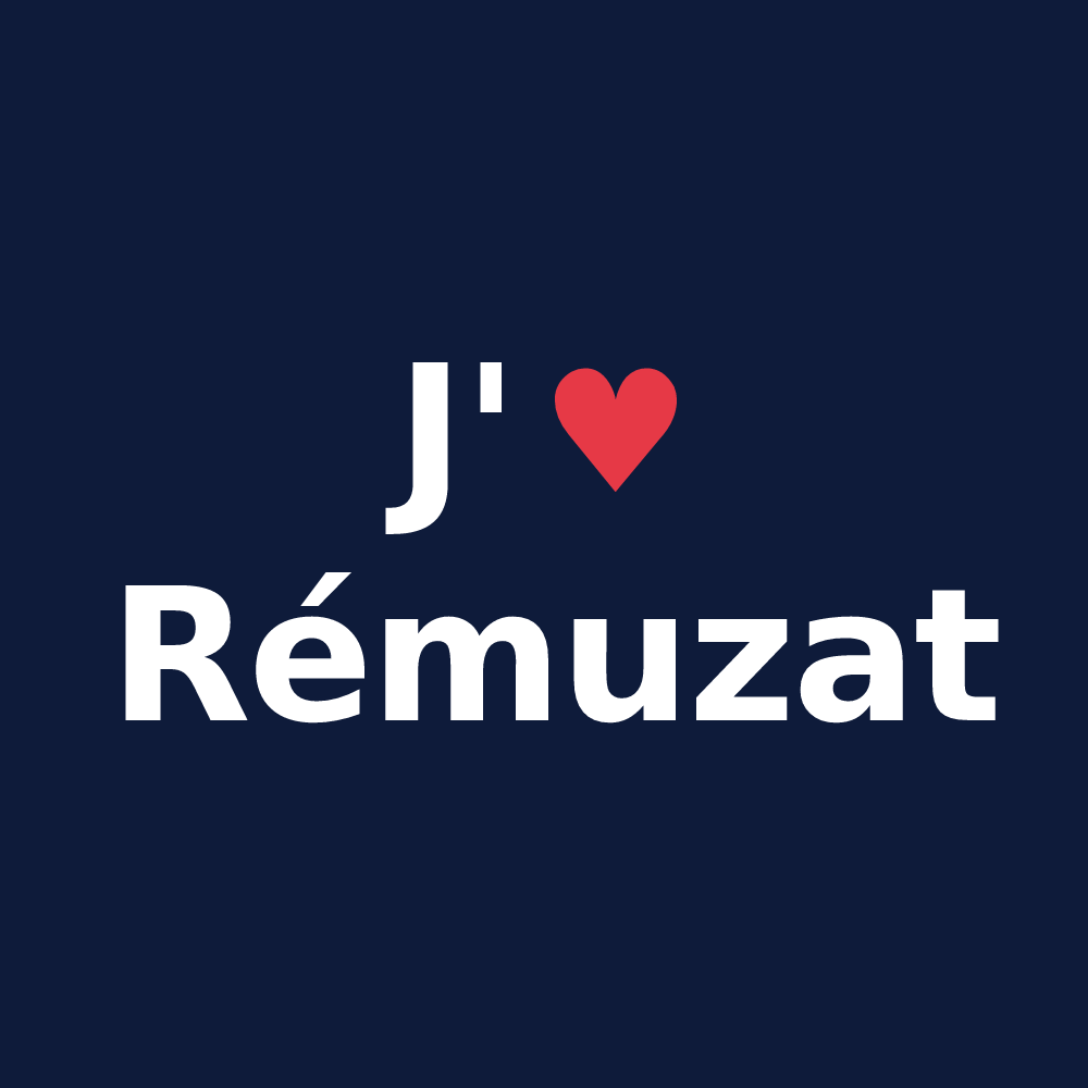 T-shirt personnalisé Rémuzat — design J'aime Rémuzat