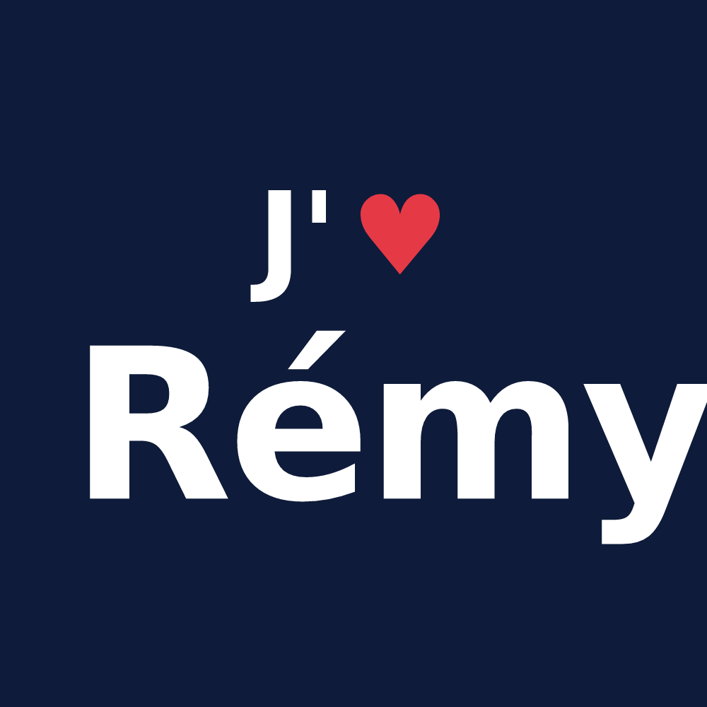 T-shirt personnalisé Rémy — design J'aime Rémy