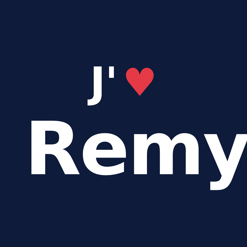 T-shirt personnalisé Remy — design J'aime Remy