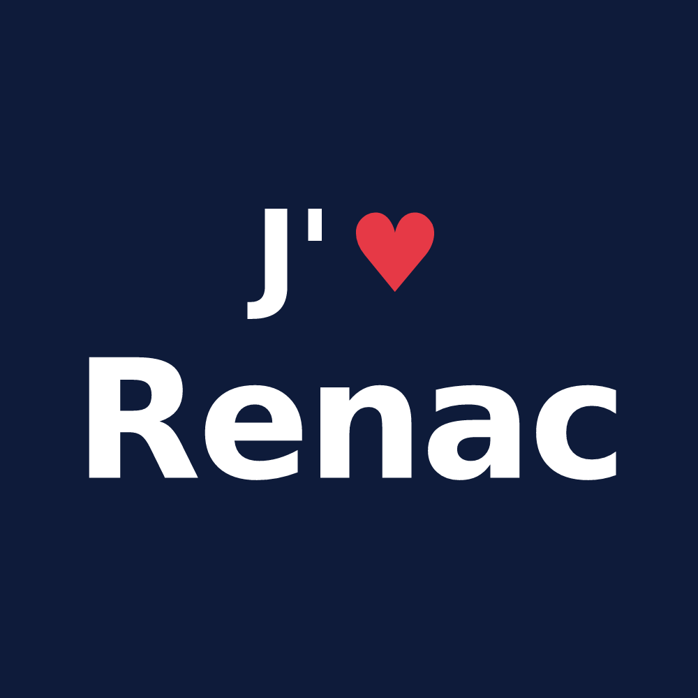 T-shirt personnalisé Renac — design J'aime Renac