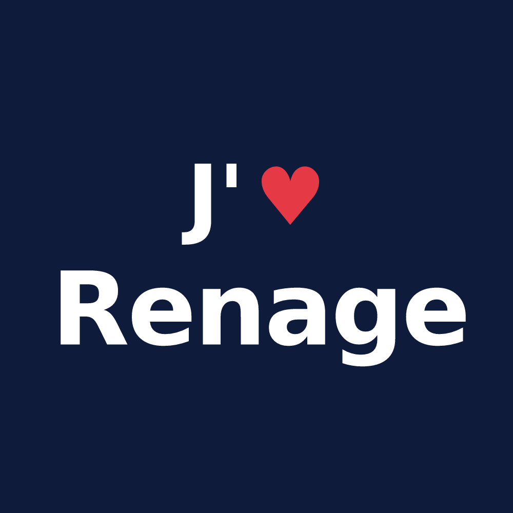 T-shirt personnalisé Renage — design J'aime Renage
