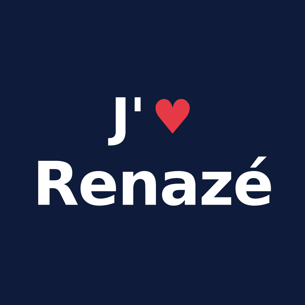 T-shirt personnalisé Renazé — design J'aime Renazé