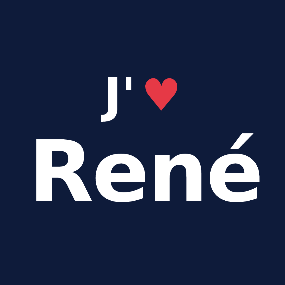 T-shirt personnalisé René — design J'aime René