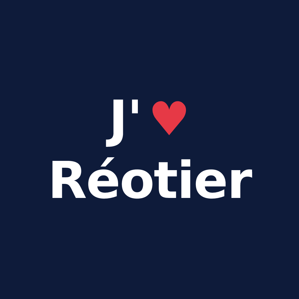 T-shirt personnalisé Réotier — design J'aime Réotier