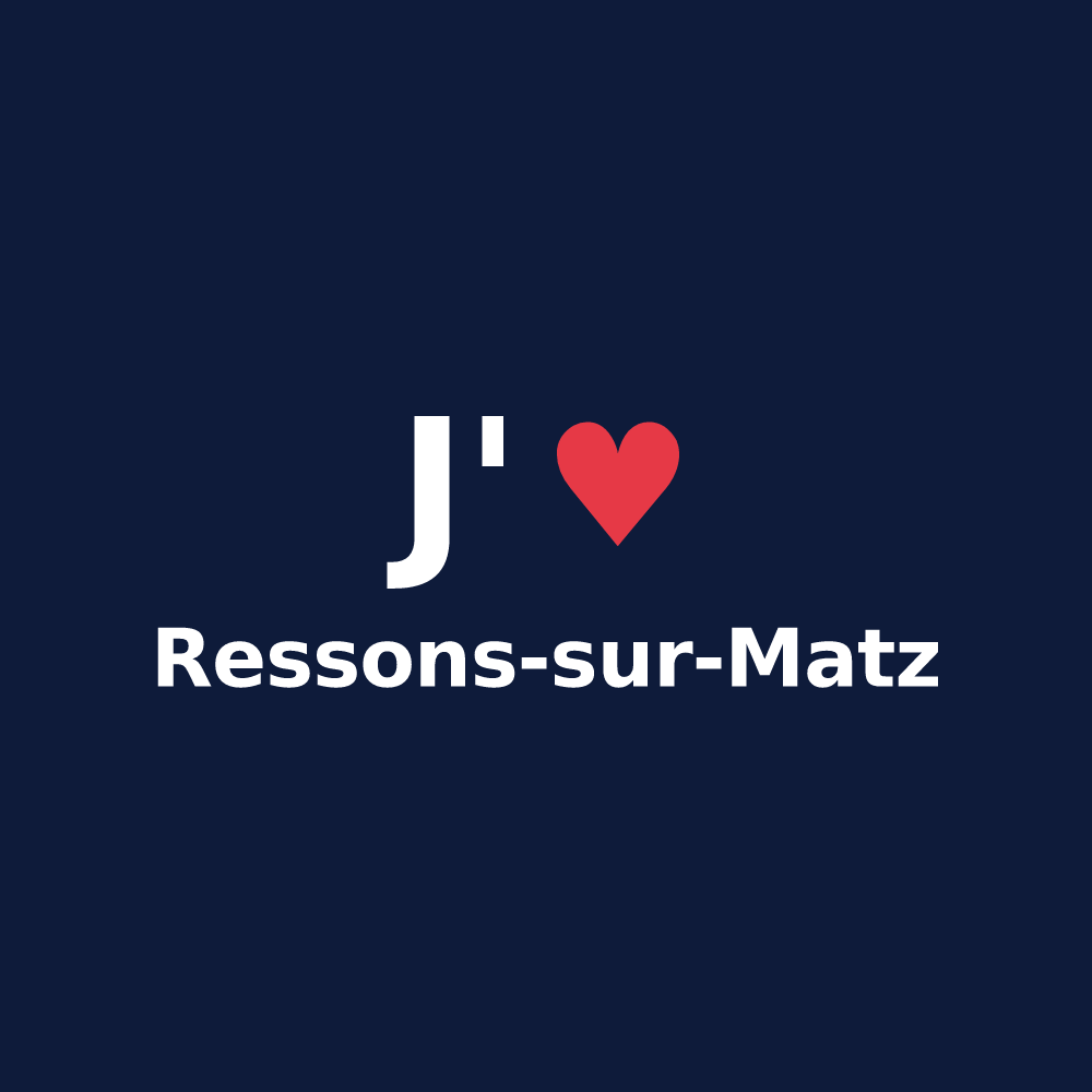 T-shirt personnalisé Ressons-sur-Matz — design J'aime Ressons-sur-Matz