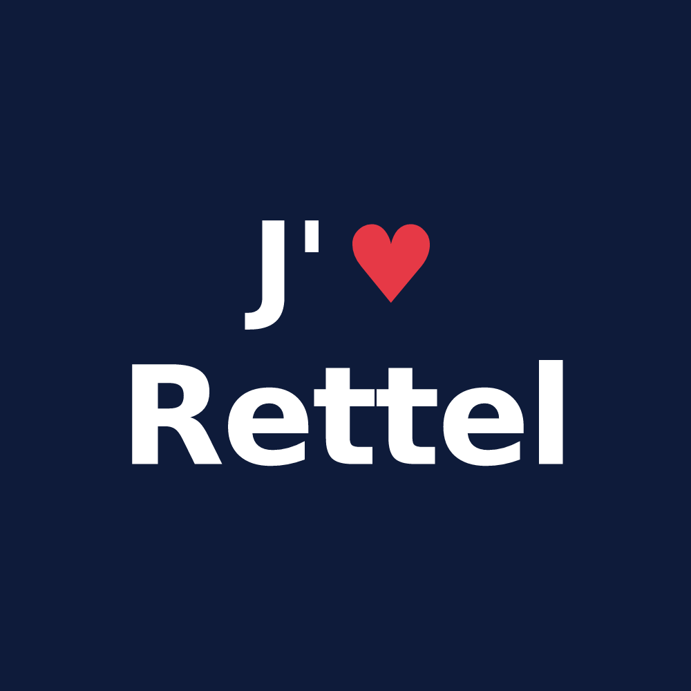 T-shirt personnalisé Rettel — design J'aime Rettel