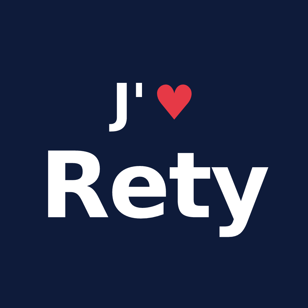 T-shirt personnalisé Rety — design J'aime Rety