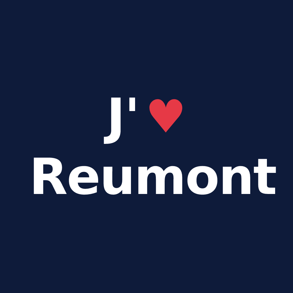 T-shirt personnalisé Reumont — design J'aime Reumont