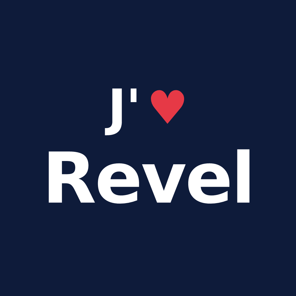 T-shirt personnalisé Revel — design J'aime Revel
