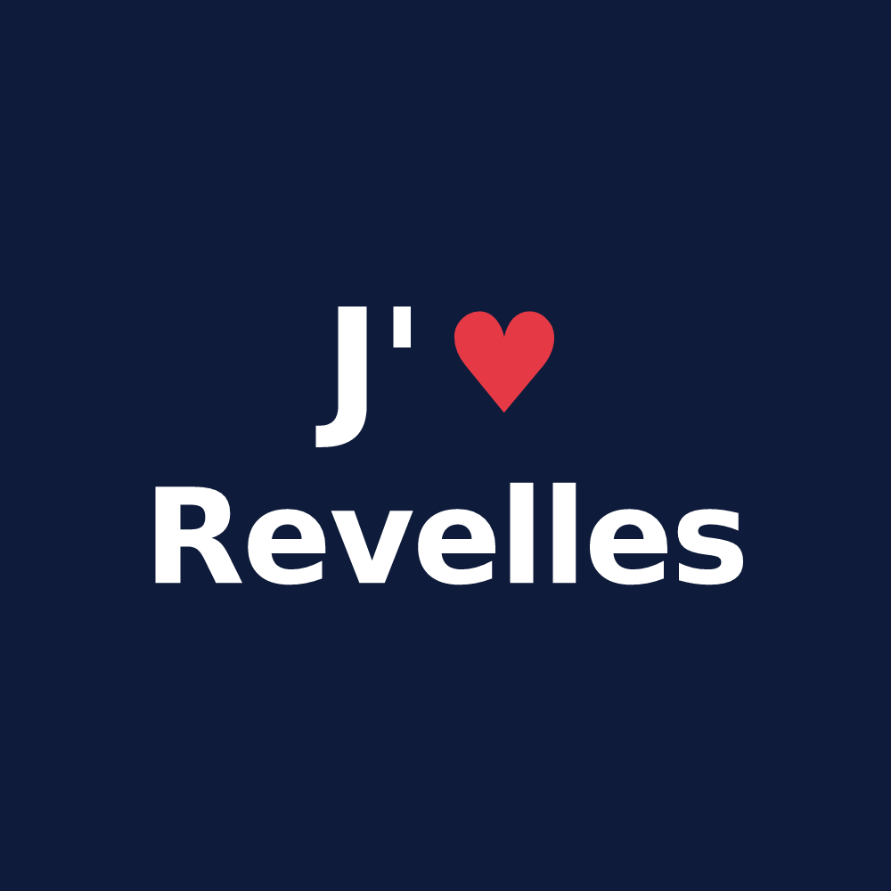 T-shirt personnalisé Revelles — design J'aime Revelles