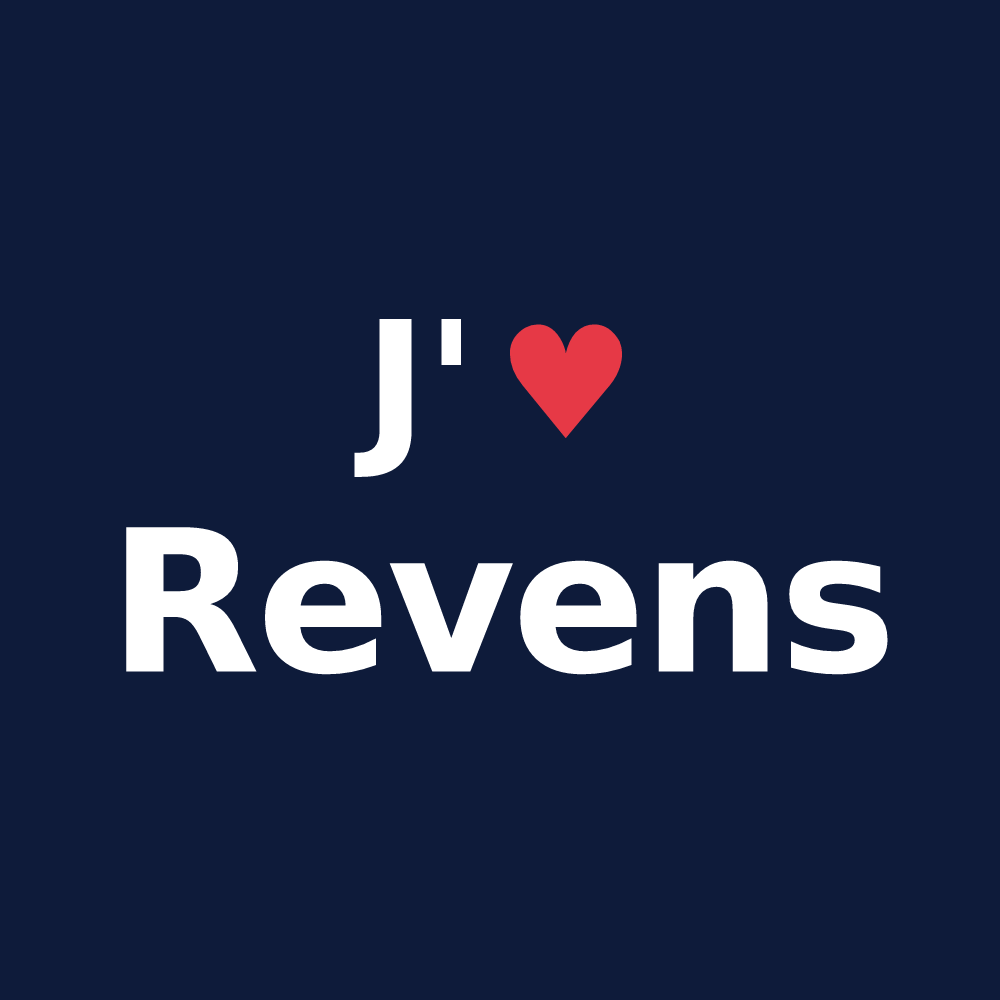 T-shirt personnalisé Revens — design J'aime Revens