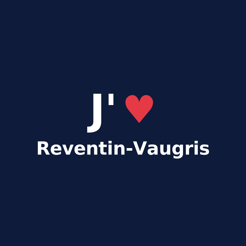 T-shirt personnalisé Reventin-Vaugris — design J'aime Reventin-Vaugris