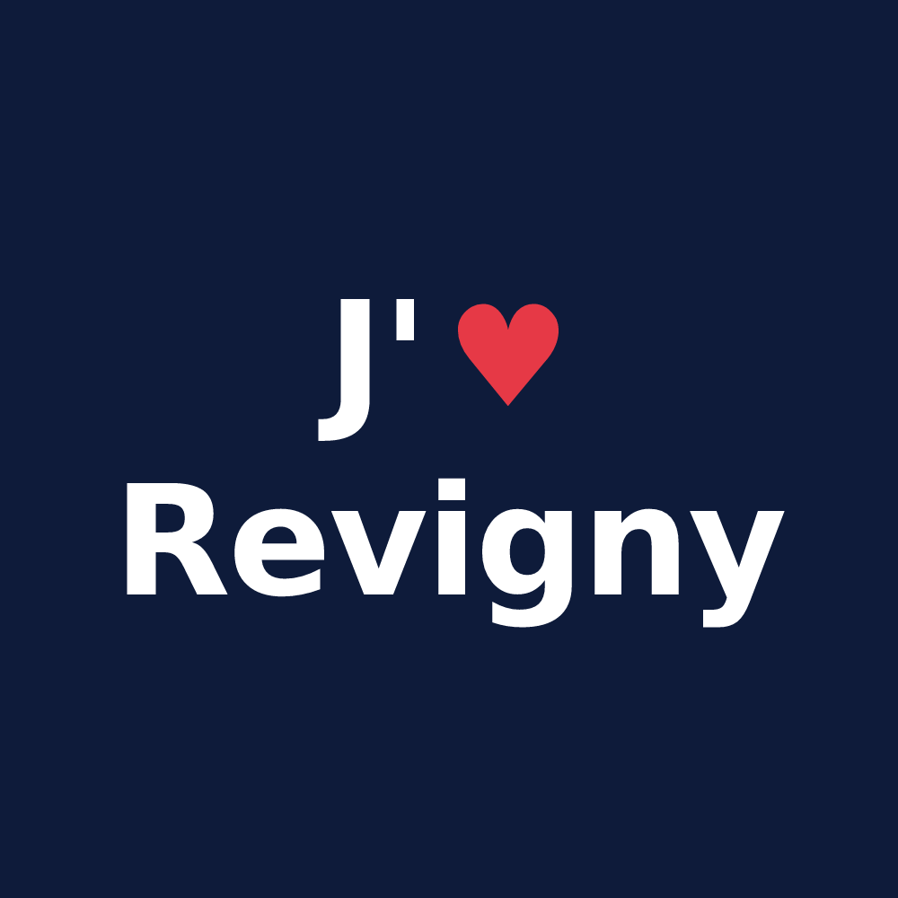 T-shirt personnalisé Revigny — design J'aime Revigny