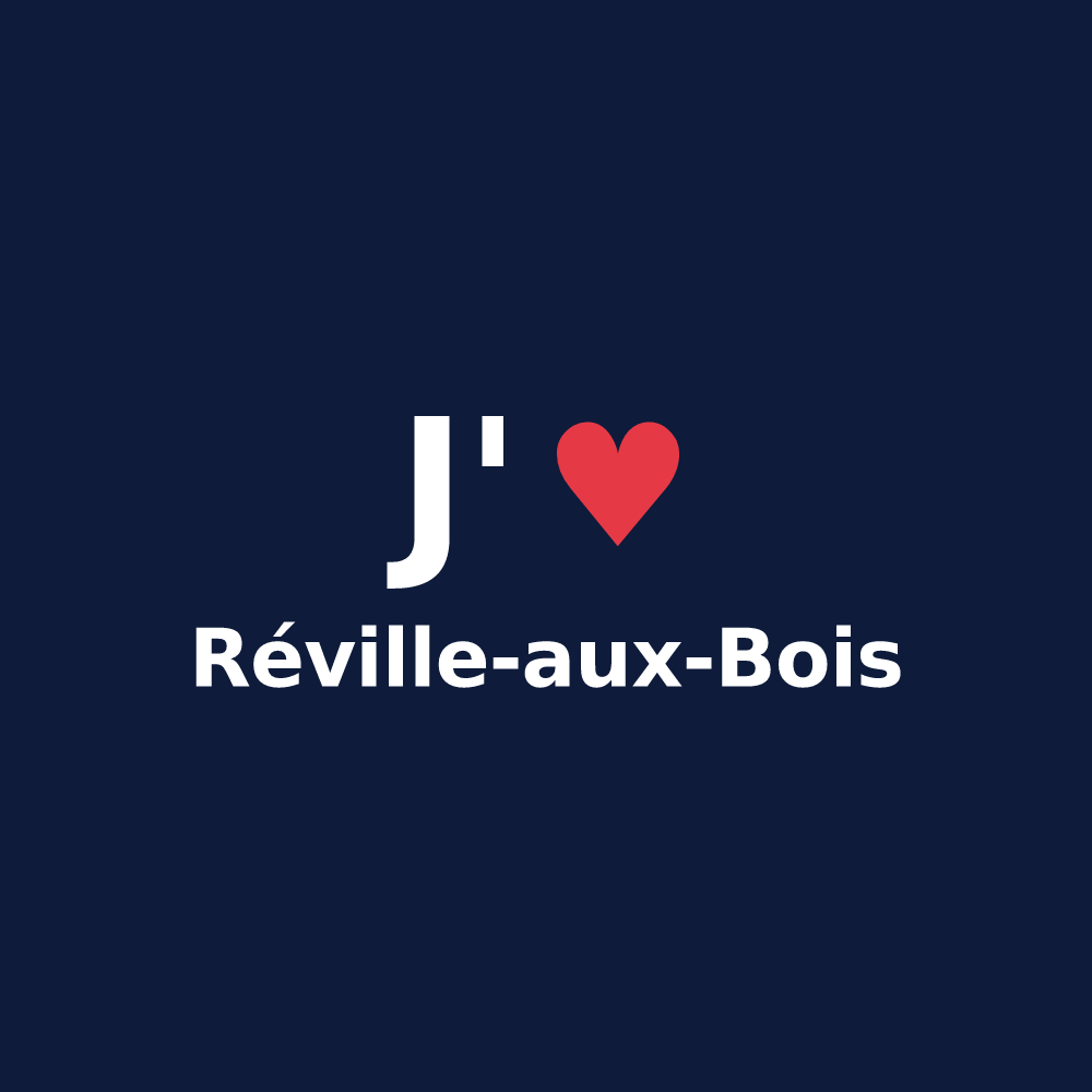 T-shirt personnalisé Réville-aux-Bois — design J'aime Réville-aux-Bois