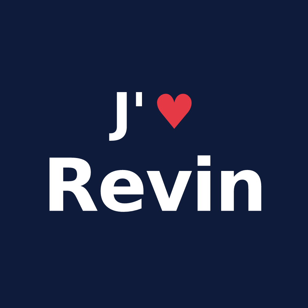 T-shirt personnalisé Revin — design J'aime Revin