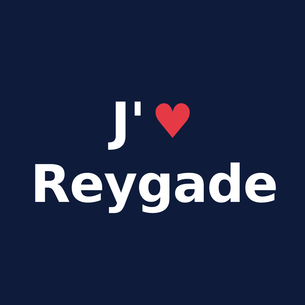 T-shirt personnalisé Reygade — design J'aime Reygade