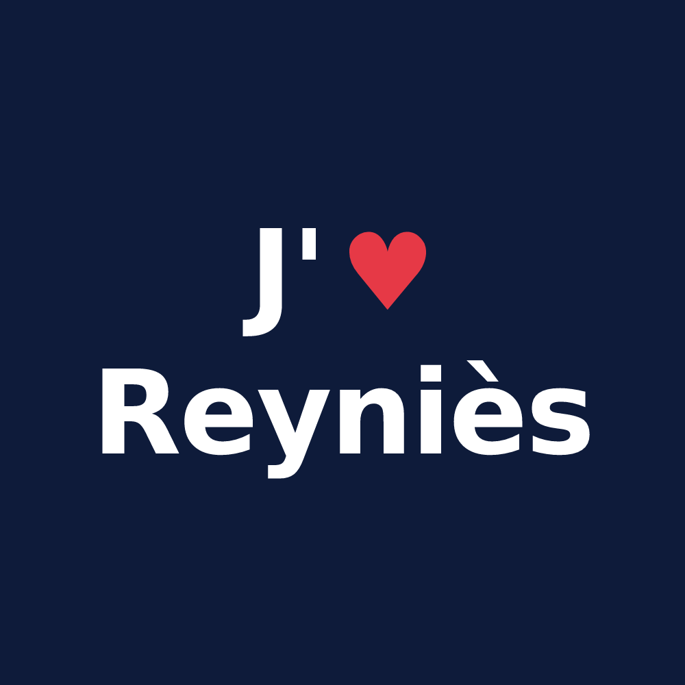T-shirt personnalisé Reyniès — design J'aime Reyniès
