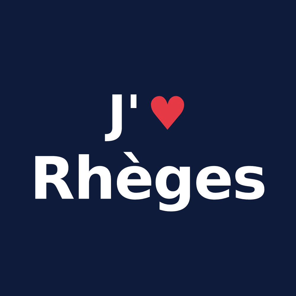 T-shirt personnalisé Rhèges — design J'aime Rhèges
