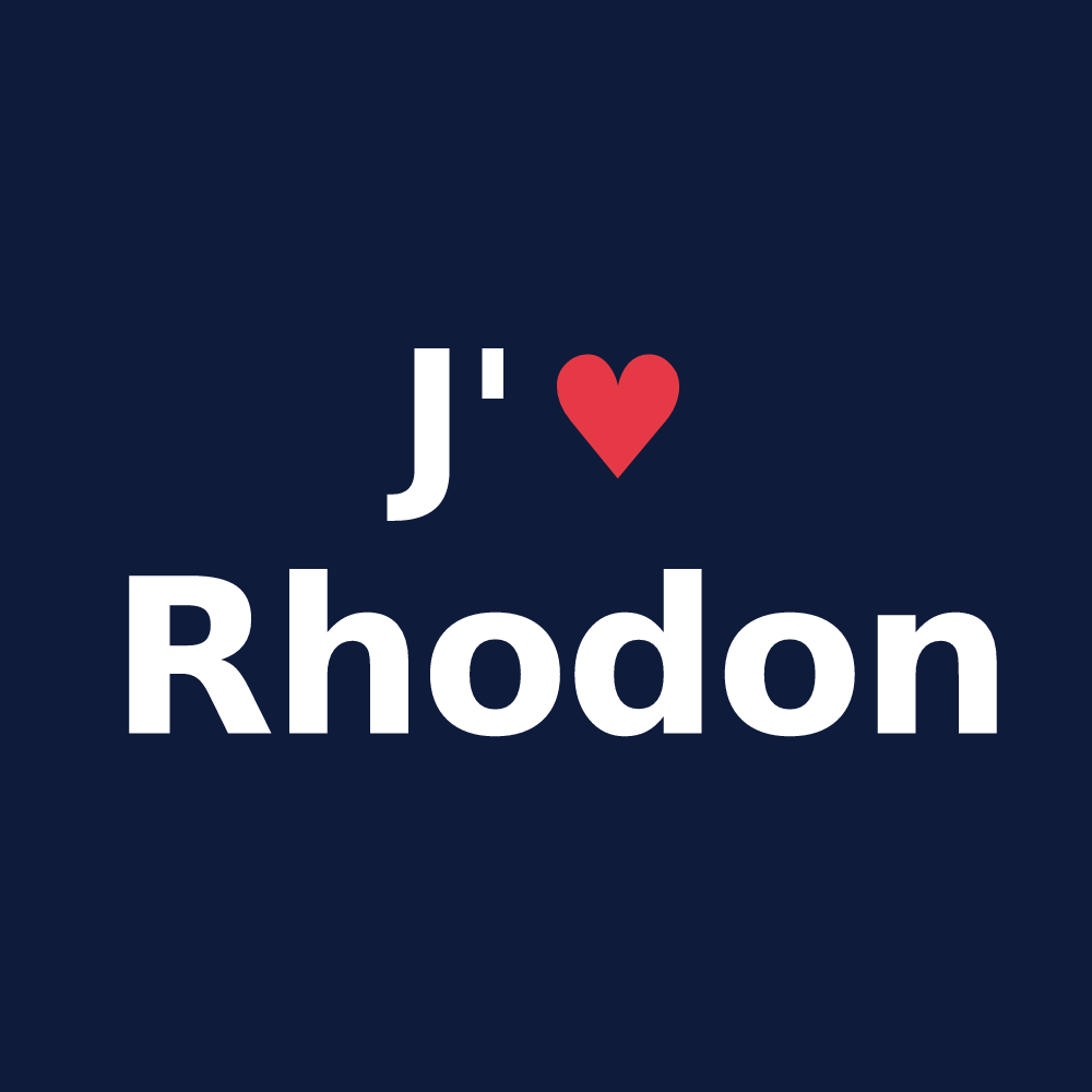 T-shirt personnalisé Rhodon — design J'aime Rhodon