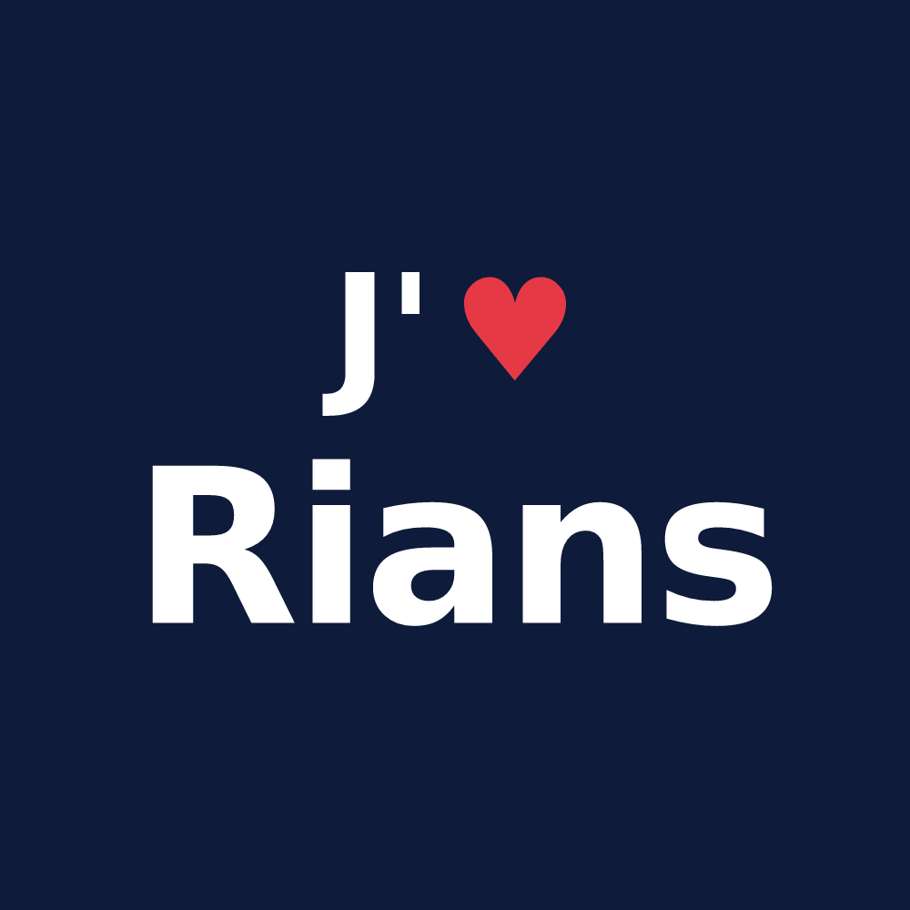 T-shirt personnalisé Rians — design J'aime Rians
