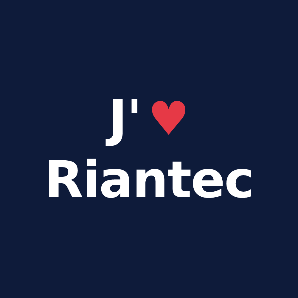 T-shirt personnalisé Riantec — design J'aime Riantec