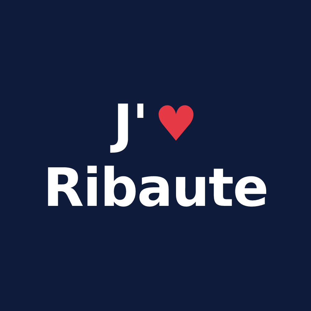 T-shirt personnalisé Ribaute — design J'aime Ribaute