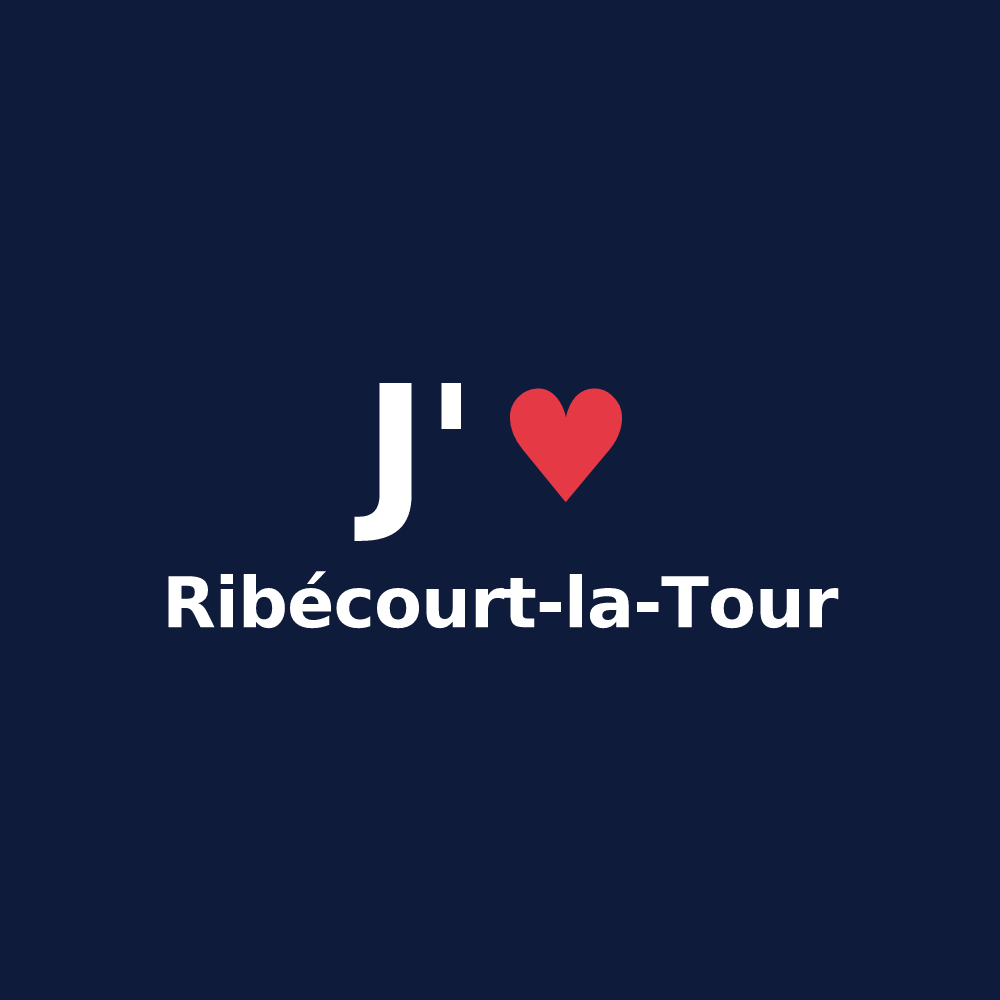 T-shirt personnalisé Ribécourt-la-Tour — design J'aime Ribécourt-la-Tour