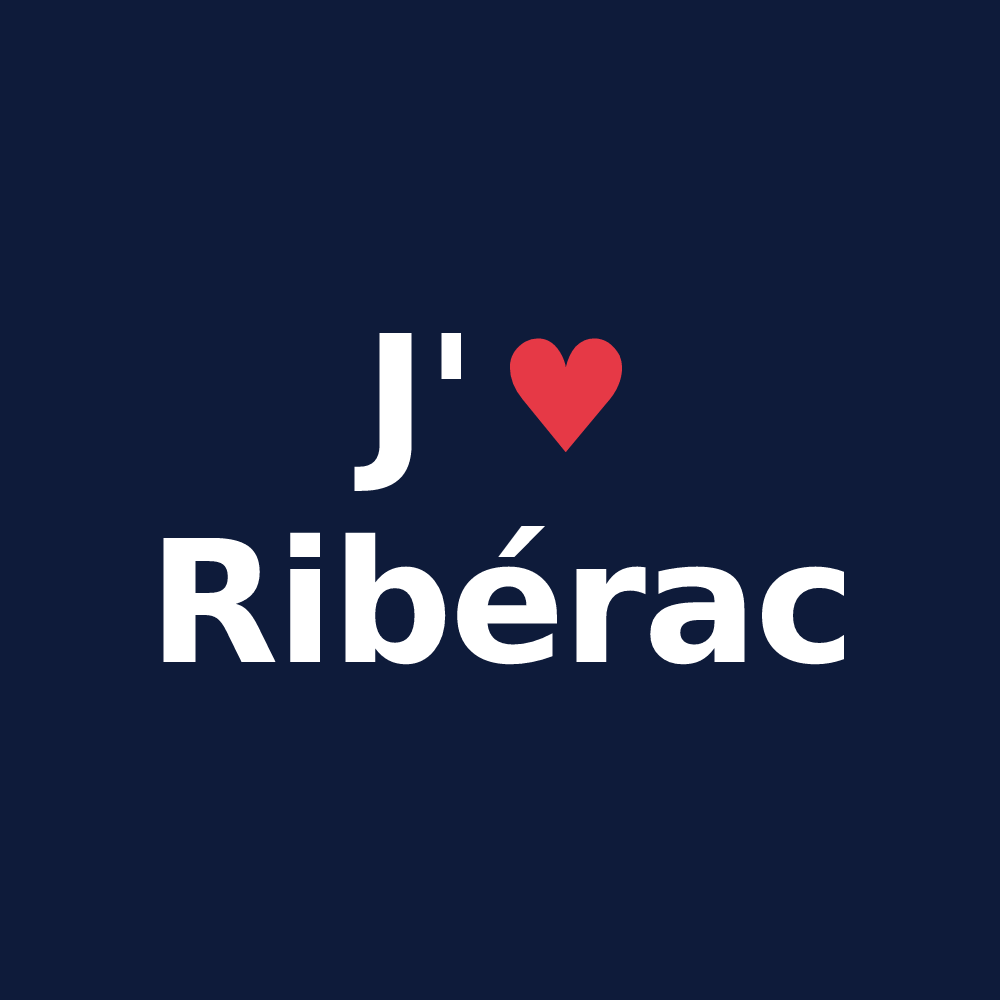 T-shirt personnalisé Ribérac — design J'aime Ribérac
