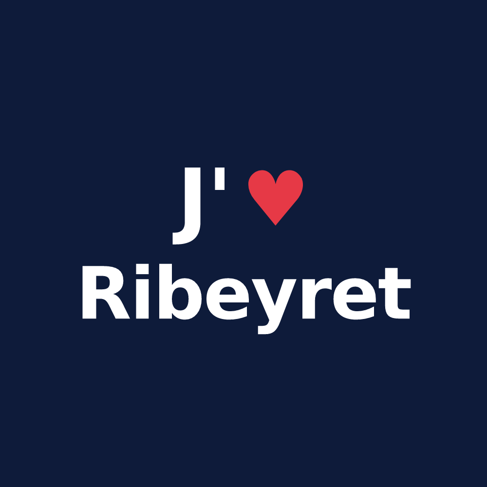 T-shirt personnalisé Ribeyret — design J'aime Ribeyret