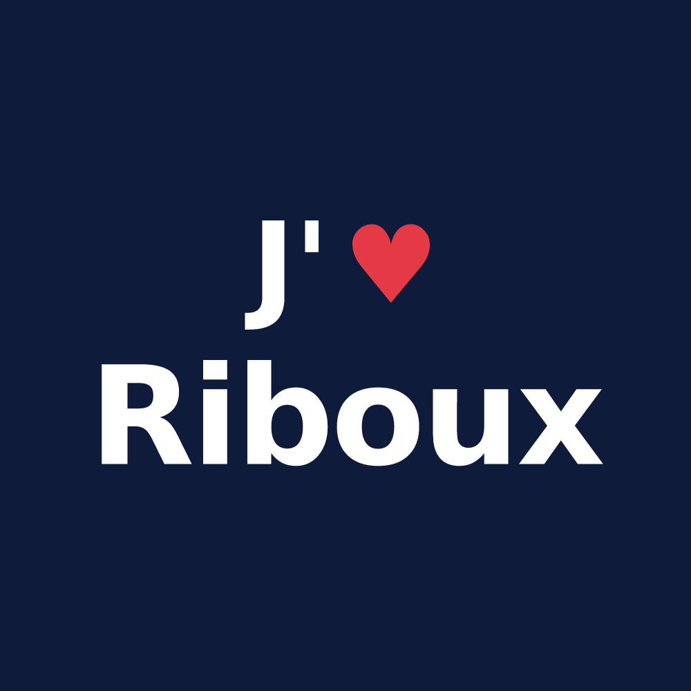 T-shirt personnalisé Riboux — design J'aime Riboux