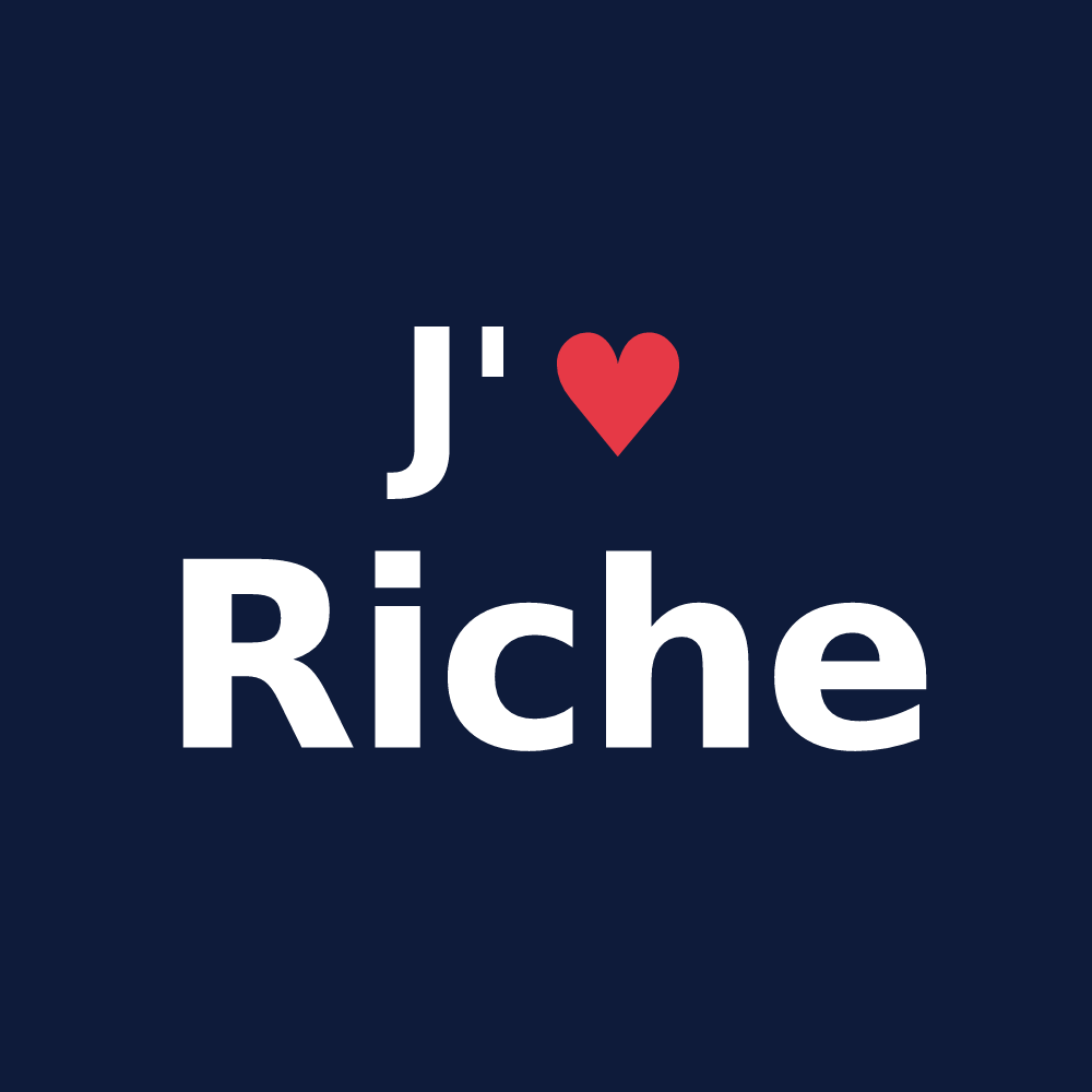 T-shirt personnalisé Riche — design J'aime Riche