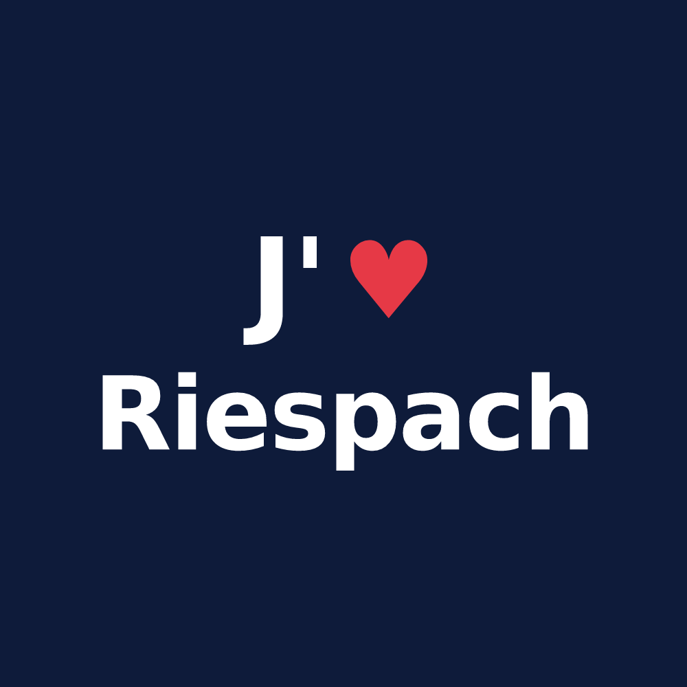 T-shirt personnalisé Riespach — design J'aime Riespach