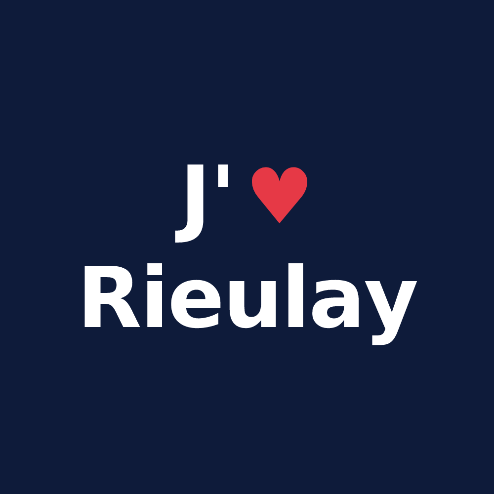 T-shirt personnalisé Rieulay — design J'aime Rieulay