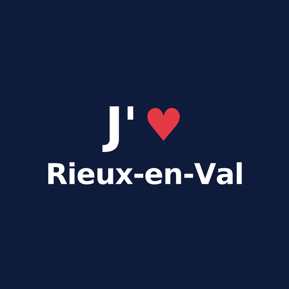 T-shirt personnalisé Rieux-en-Val — design J'aime Rieux-en-Val