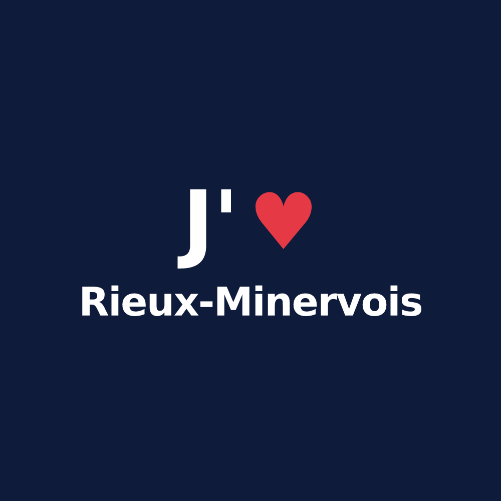 T-shirt personnalisé Rieux-Minervois — design J'aime Rieux-Minervois