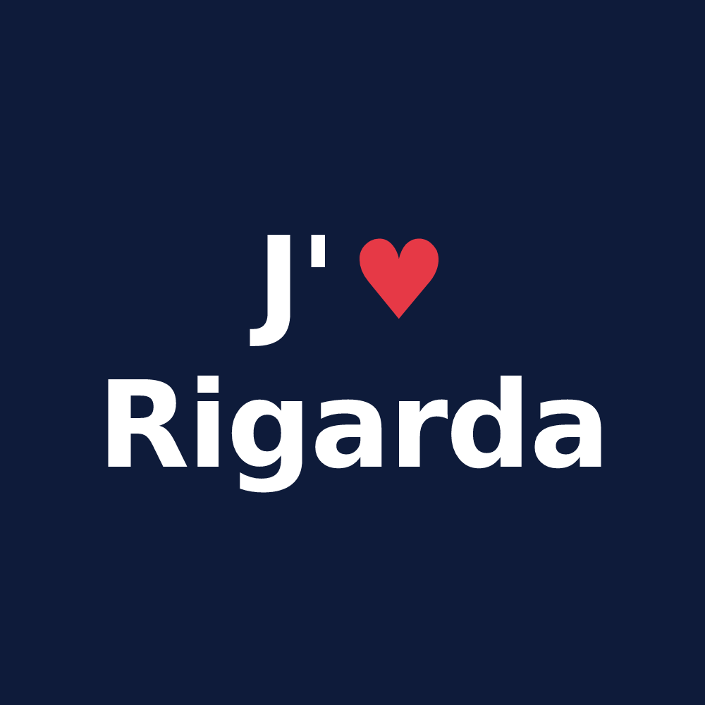 T-shirt personnalisé Rigarda — design J'aime Rigarda