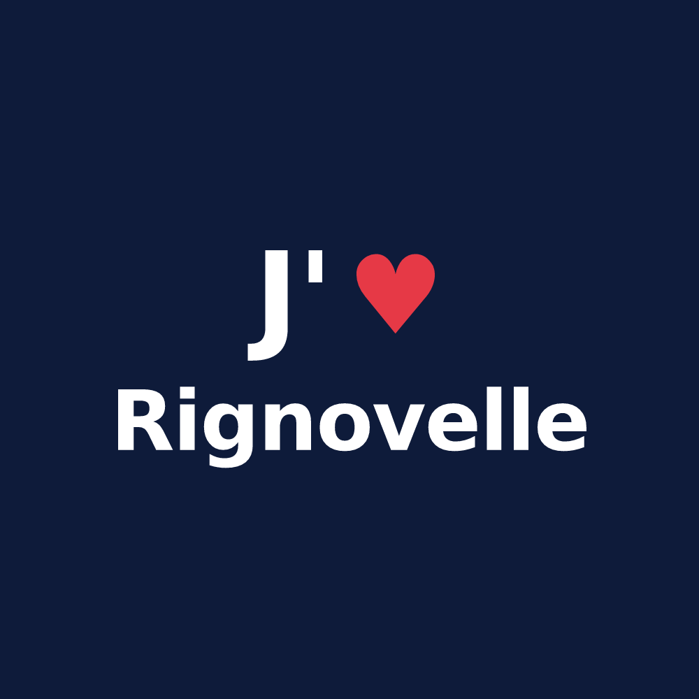 T-shirt personnalisé Rignovelle — design J'aime Rignovelle