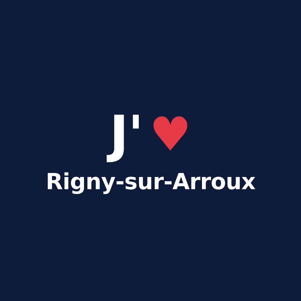 T-shirt personnalisé Rigny-sur-Arroux — design J'aime Rigny-sur-Arroux