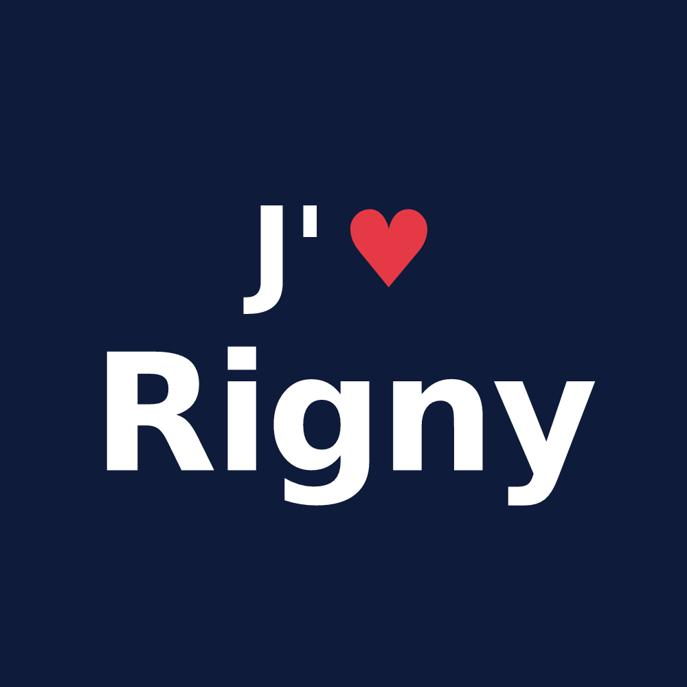 T-shirt personnalisé Rigny — design J'aime Rigny