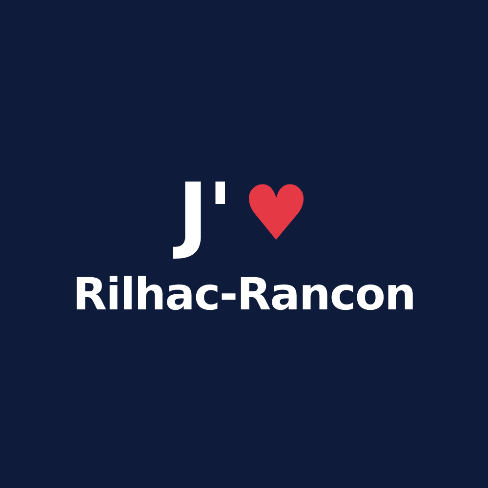 T-shirt personnalisé Rilhac-Rancon — design « J'aime Rilhac-Rancon » imprimé sur le t-shirt