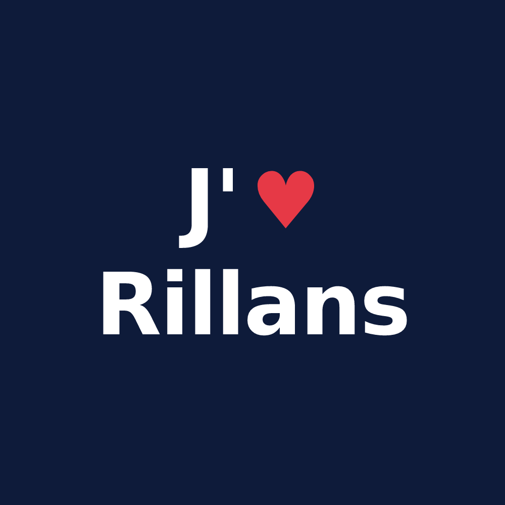 T-shirt personnalisé Rillans — design J'aime Rillans