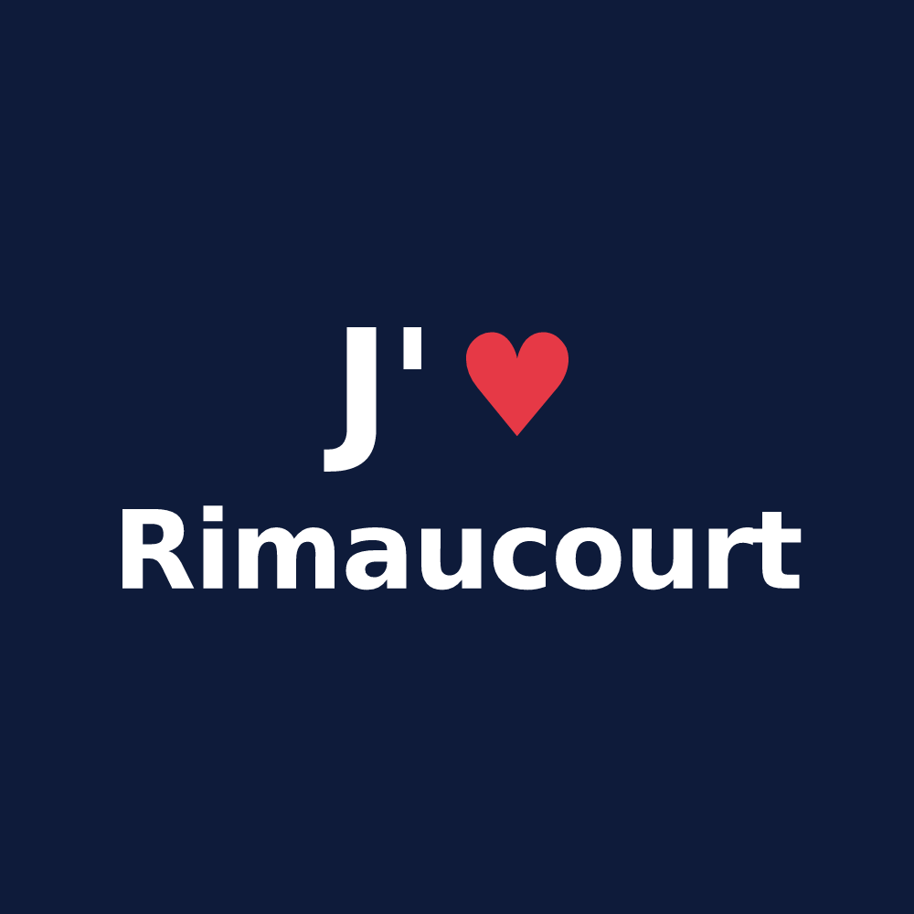 T-shirt personnalisé Rimaucourt — design J'aime Rimaucourt
